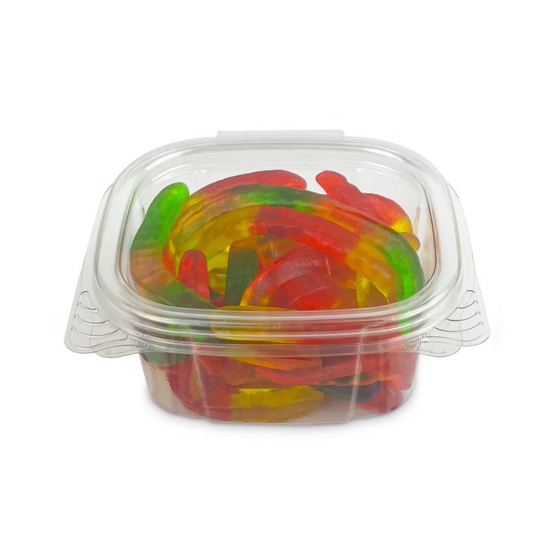 6oz Clear Hinged Front Food 0424