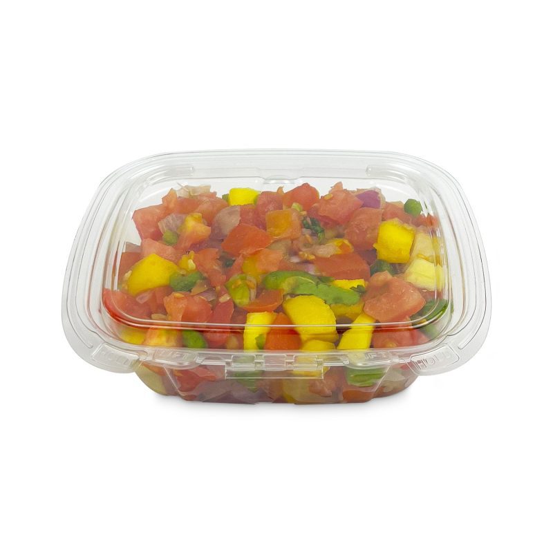 8oz Clear Hinged Front Food 0424