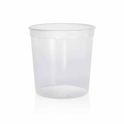 Clear BPA Free Food Safe Tamper Resistant Round Plastic Container